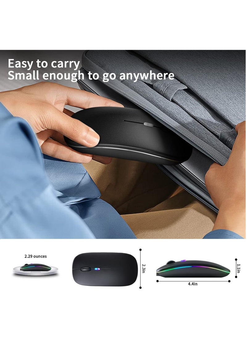 XTRIKE ME - GW113 Wireless Bluetooth Mouse, Rechargeable LED Dual Mode Mouse (Bluetooth 5.2 and USB Receiver) Portable Silent Mouse,for Laptop/Desktop/Tablet - Image 1