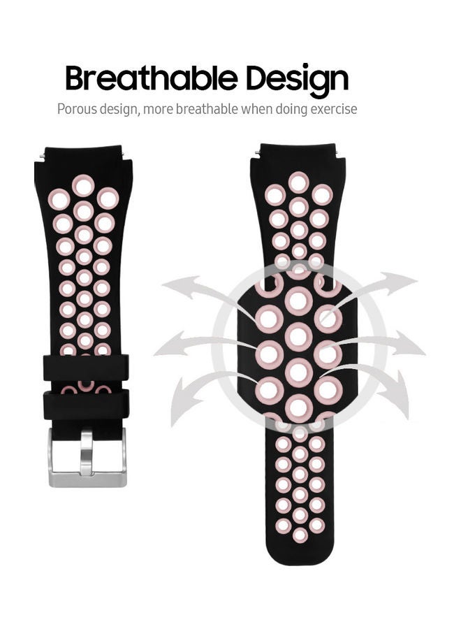 Replacement Band For Smartwatch Black/Pink - Image 3