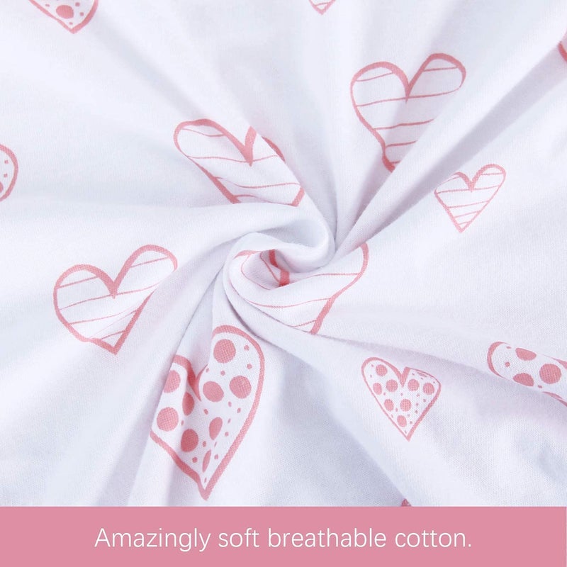 Biloban Nursing Pillow Cover 2 Pack for Boppy Pillow 100% Stretchy Cotton Large Zipper Super Soft & Breathable Infant Support Breastfeeding Cover for Moms or Little Girl Gifts - Image 5