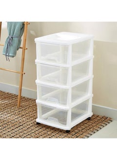 KEVIN 4 Tier Drawer Set With Wheels 44X34X77 Cm  - Image 3