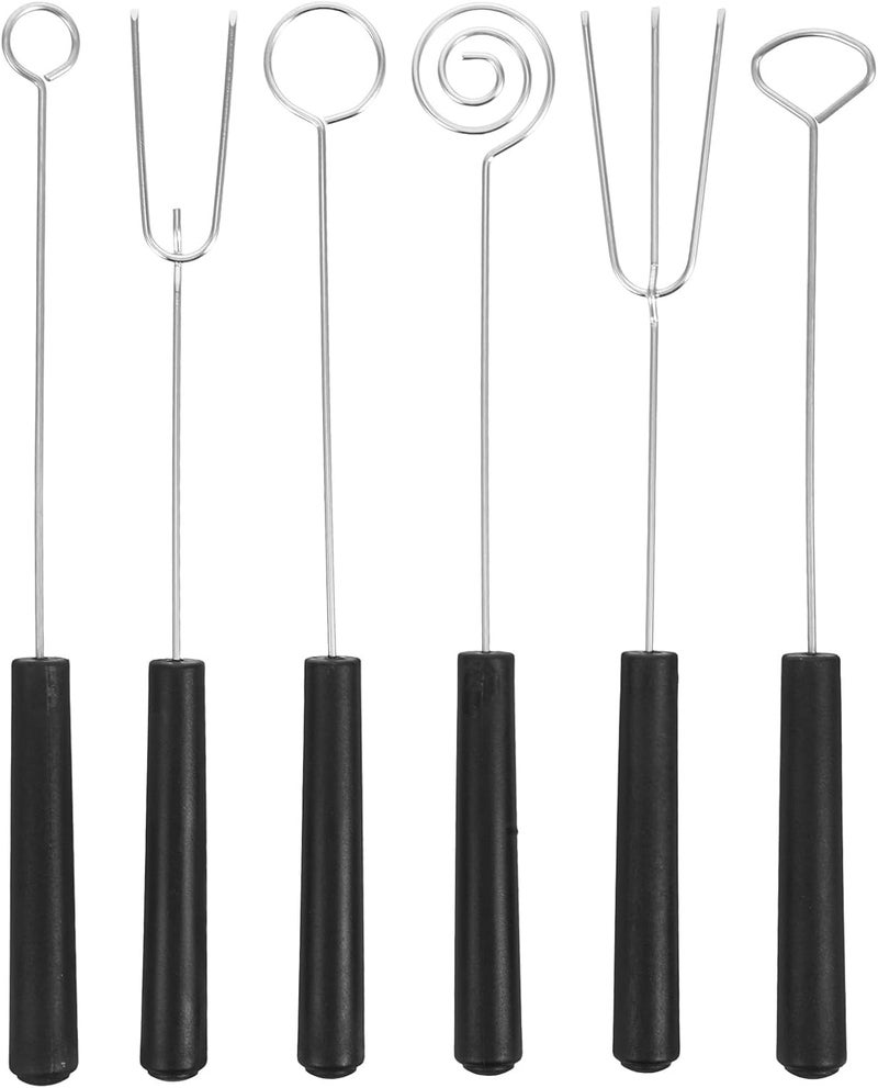 6Pcs Stainless Steel Fondue Forks Set with Dipping Tools for Cheese Chocolate Fruit Dessert Baking Kitchen Use - Image 1