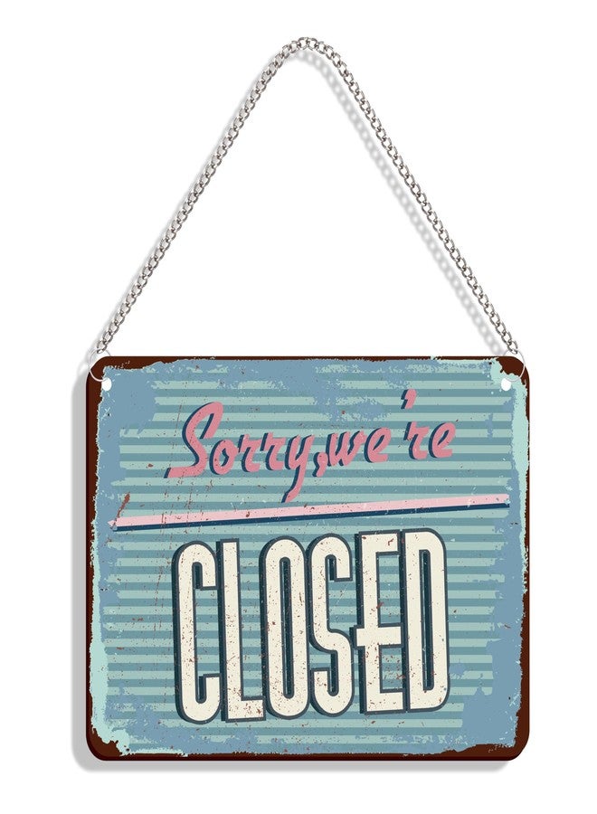 DELWOR Vintage Open Closed Sign Bord For Shop | Door Hangign Decor | Open Closed Board - Image 3