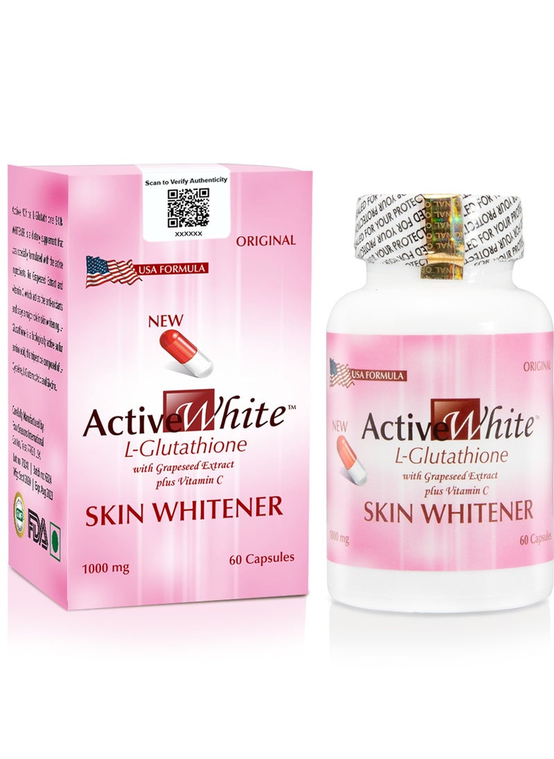 Active White ACTIVE WHITE GLUTATHIONE – SKIN WHITENING PILLS 60 CAPSULES 