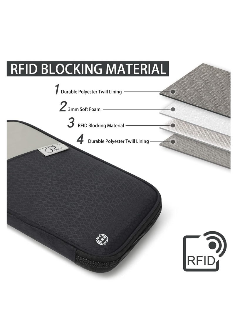 SYOSI Travel Passport Wallet Passport Covers, RFID Blocking Family Passport Case, with Airtag Pocket, Card Holder, Waterproof Lightweight Travel Document Organizer, Travel Premium Wallets, for Women Men  - Image 3