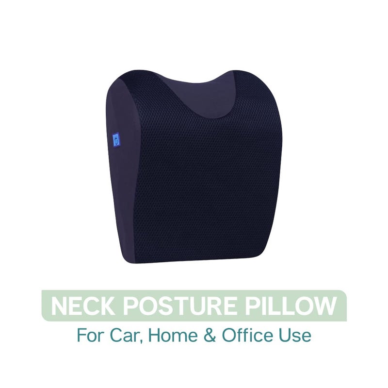 Back Good Car Neck Rest Pillow | 5-Year Warranty | Premium Ortho Designed Memory Foam Neck Support Cushion | Ergonomic Neck & Shoulder Support | Neck & Cervical Pain Relief, Car Seat (Navy Blue) - Image 2