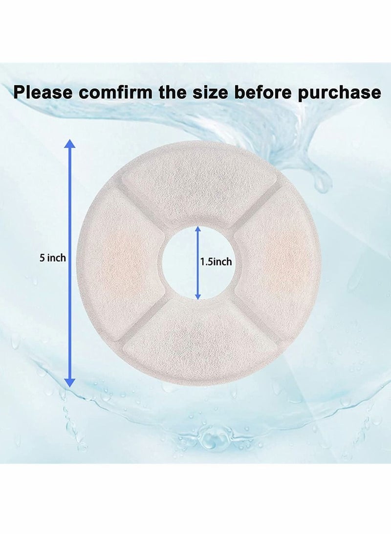 Y&D Pet Fountain Filters, 4 Pack Triple Filtration System Cat Filter Replacement Cotton Activated Carbon For 84 Oz / 2.5 L Automatic Flower Water Dispenser  - Image 5