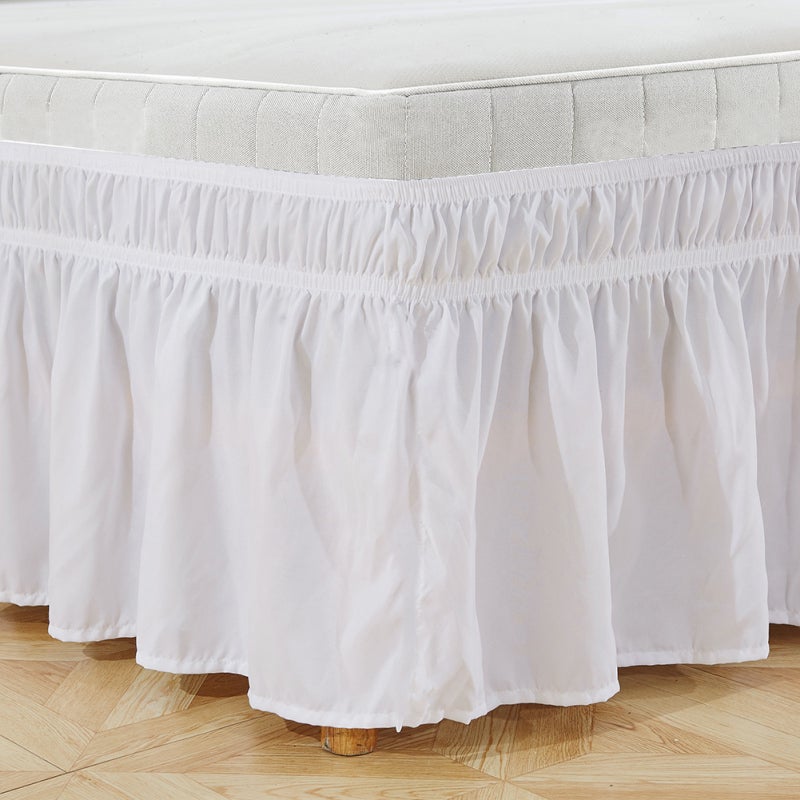 Elastic Bed Skirt: Premium Polyester Soft Breathable Durable - Easy To Put On Take Off, Stylish Fade-resistant Bed Valance for Bedroom Decor - Image 3