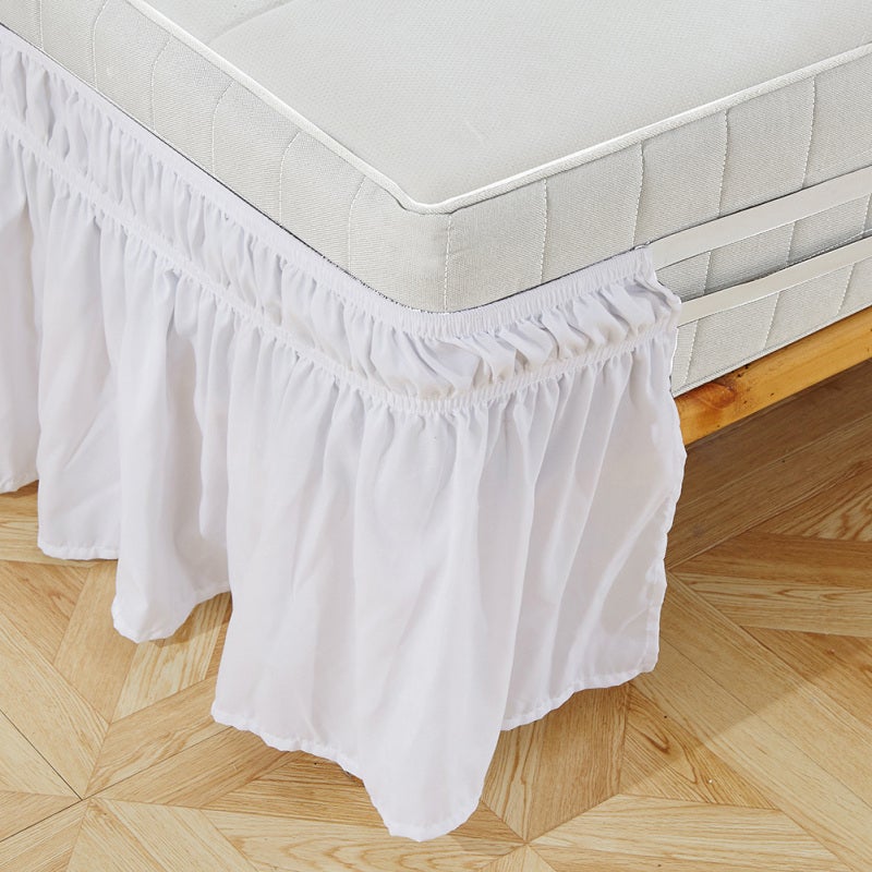 Elastic Bed Skirt: Premium Polyester Soft Breathable Durable - Easy To Put On Take Off, Stylish Fade-resistant Bed Valance for Bedroom Decor - Image 4