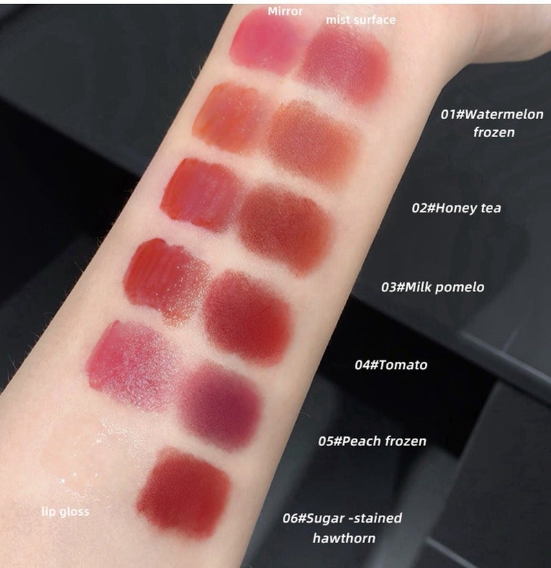 Gege Bear Double Ended Lip Glaze 2 in 1 Matte and Gloss Lip Tint Lightweight Non Sticky Hydrating Lip Makeup for Women 02 Honey Tea - Image 4