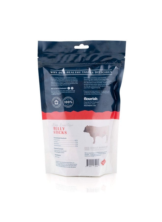 FLOURISH Freeze-Dried Raw Pet Treats for Dogs, Bully Sticks (5 Count) - Image 1