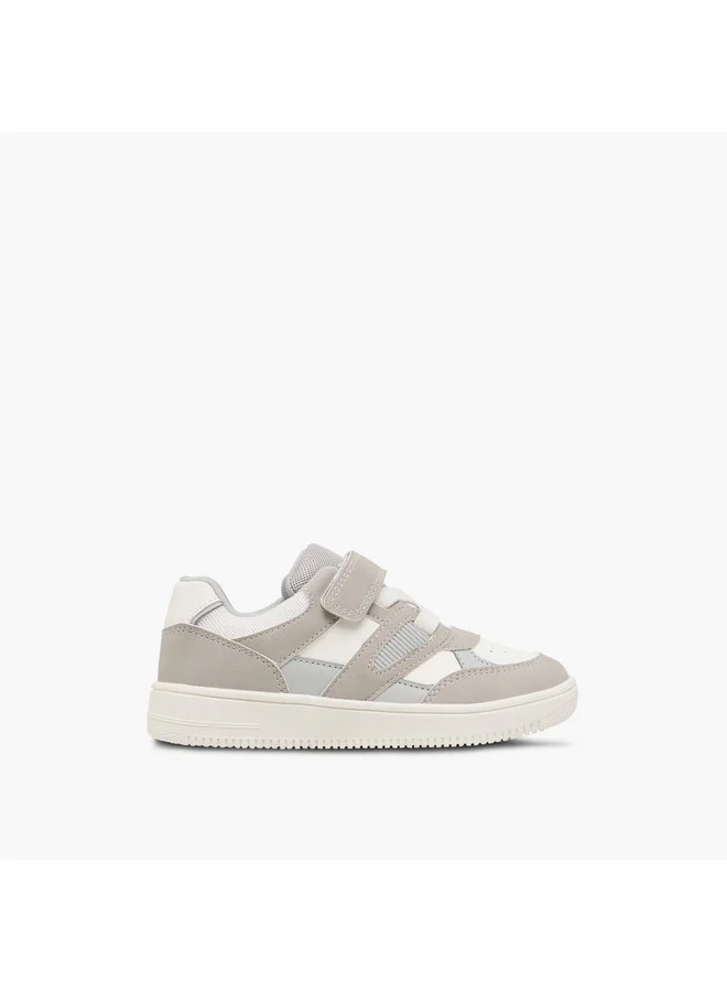 JUNIORS Boys Panelled Sneakers with Hook and Loop Closure