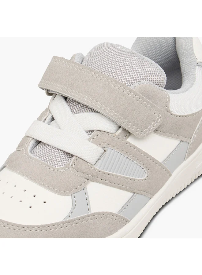 JUNIORS Boys Panelled Sneakers with Hook and Loop Closure