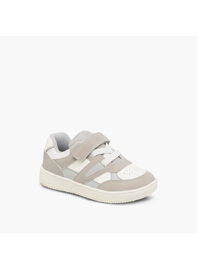 جونيورز Boys Panelled Sneakers with Hook and Loop Closure