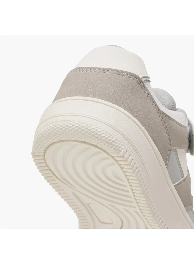 JUNIORS Boys Panelled Sneakers with Hook and Loop Closure