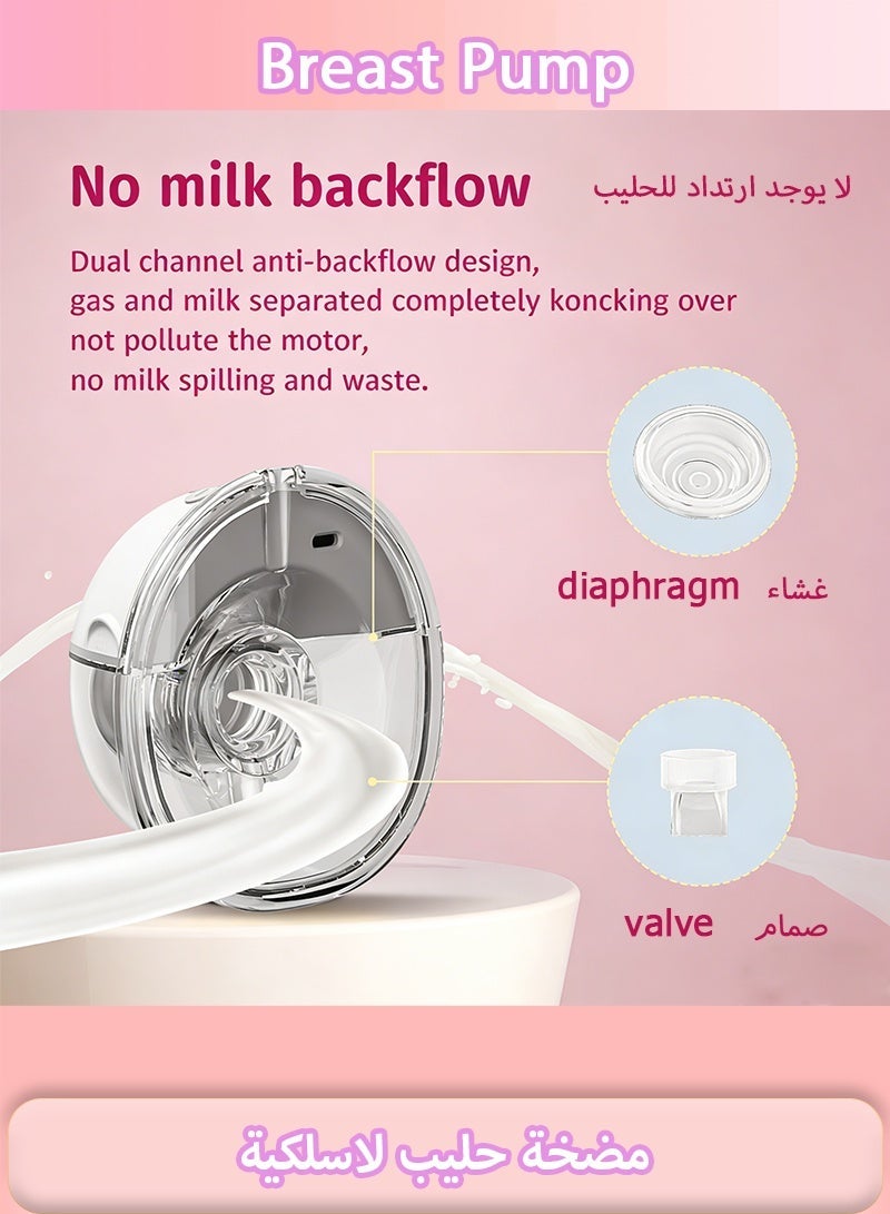 Serinovia Wearable, Electric Single Breast Pump, Hands Free, Portable,Painless,Strong Suction, Low Noise, 3 Modes 9 Levels, 21/24mm Insert Accessories, Discreet Portable - 1 Piece - Image 5