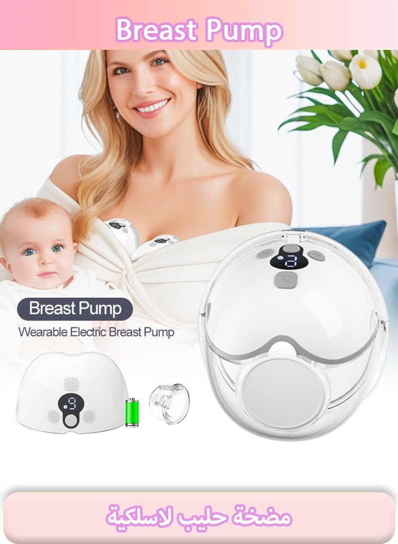 Serinovia Wearable, Electric Single Breast Pump, Hands Free, Portable,Painless,Strong Suction, Low Noise, 3 Modes 9 Levels, 21/24mm Insert Accessories, Discreet Portable - 1 Piece - Image 1