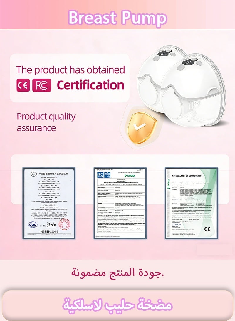Serinovia Wearable, Electric Single Breast Pump, Hands Free, Portable,Painless,Strong Suction, Low Noise, 3 Modes 9 Levels, 21/24mm Insert Accessories, Discreet Portable - 1 Piece - Image 4
