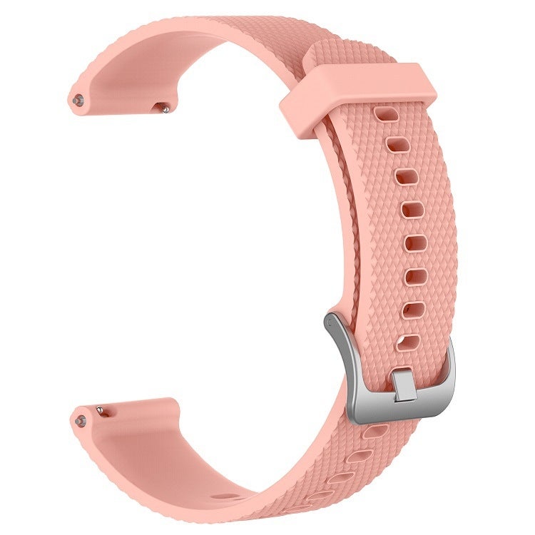 S-TOP For Garmin Forerunner 255S Music 18mm Diamond Textured Silicone Watch Band(Pink) - Image 2