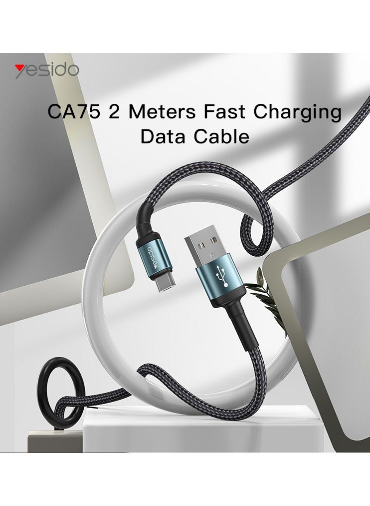 Yesido CA74 2.4A USB to Lightning Charging Cable, Length: 1.2m  - Image 2