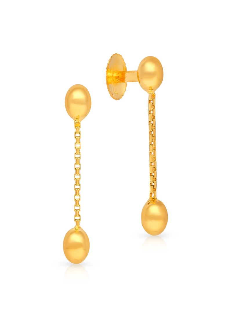 Malabar Gold and Diamonds 22KT 916 Gold Drops Earrings for Women ERKER40559 - Image 1