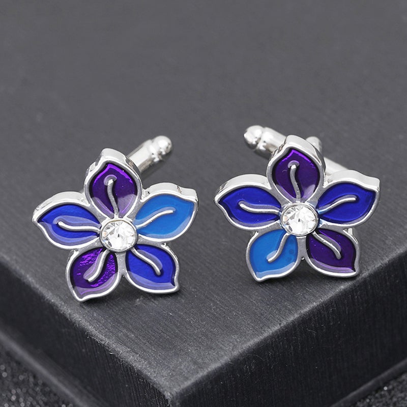 1 pair of Suit Links Metal Men Shirt Flower Business Clothes Decor - Image 5