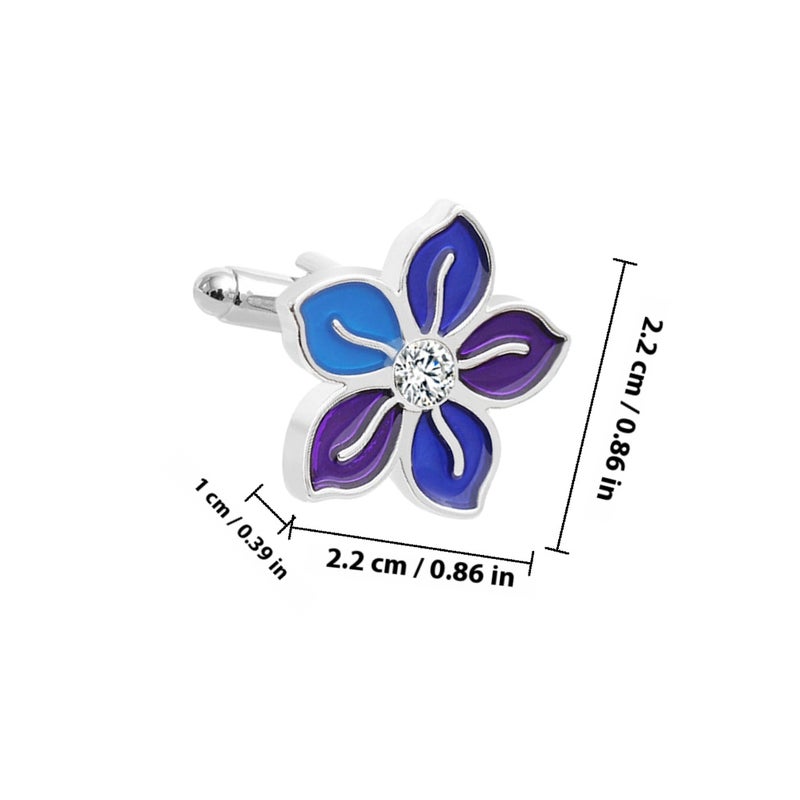 1 pair of Suit Links Metal Men Shirt Flower Business Clothes Decor - Image 2