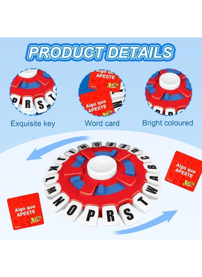 null - SAFENHAND Words Game, Quick Word Think Alphabet Letters Games with Timer Stop for Family Party, Letter Pressing Categories Fast Boardgame for Adults Kids, Learning Game Great for All Ages - Image 1