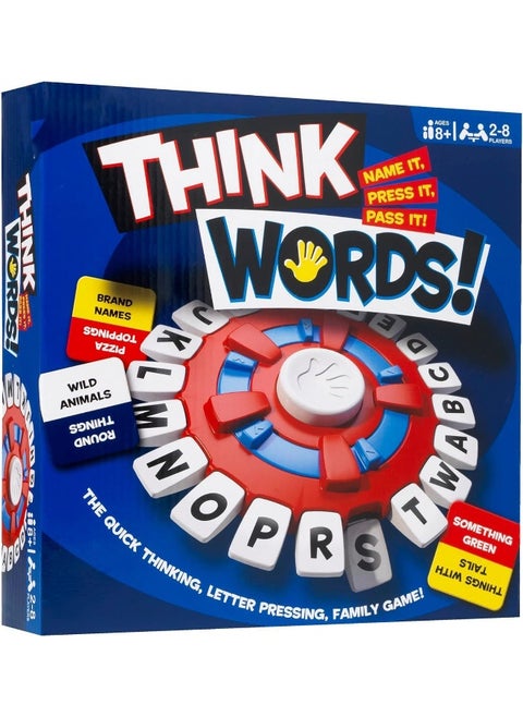 SAFENHAND Words Game, Quick Word Think Alphabet Letters Games with Timer Stop for Family Party, Letter Pressing Categories Fast Boardgame for Adults Kids, Learning Game Great for All Ages