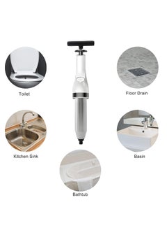 Divik Divik Toilet Sink Bathroom Kitchen Floor Drain Clogged Drain Blaster Plunger High Pressure UnBlocked Plumbing Tool Toilet Bathroom Kitchen Drain Sewer Pipe Dredging Tool 1Pcs  - Image 4