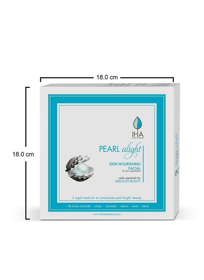 IHA Pearl Alight Skin Nourishing Facial Kit - Herbal Skin Lightening Mini Facial Kit For Radiant And Glowing Skin, Face Cleanup Kit For Normal To Dry Skin (Combo Of 6)  - Image 5