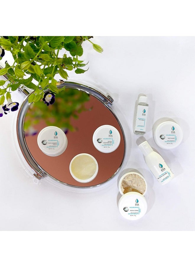 IHA Pearl Alight Skin Nourishing Facial Kit - Herbal Skin Lightening Mini Facial Kit For Radiant And Glowing Skin, Face Cleanup Kit For Normal To Dry Skin (Combo Of 6)  - Image 2