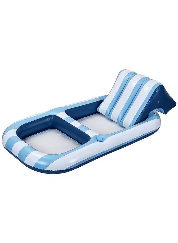 Adventure Lab - Adult-Size Pool Float, Luxury Inflatable Lounge Raft with Headrest, Heavy-Duty Pool Float for Adults - Image 1
