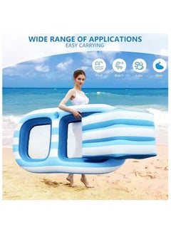 Adventure Lab Adult-Size Pool Float, Luxury Inflatable Lounge Raft with Headrest, Heavy-Duty Pool Float for Adults  - Image 3