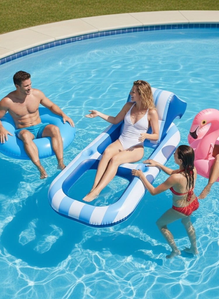 Adventure Lab Luxury Adult Inflatable Pool Float Bed with Headrest – Heavy-Duty Inflatable Pool Bed for Adults, Premium Pool Float Bed Lounger - Image 5