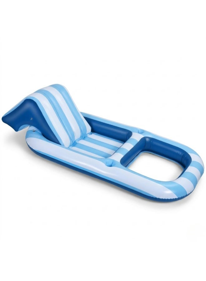 Adventure Lab Adult Inflatable Pool Float with Adjustable Headrest & Cup Holder – Luxury Pool Lounger Raft for Sunbathing, Heavy Duty Swimming Pool Float Chair for Beach, Lake & Summer Pool Relaxation - Image 1