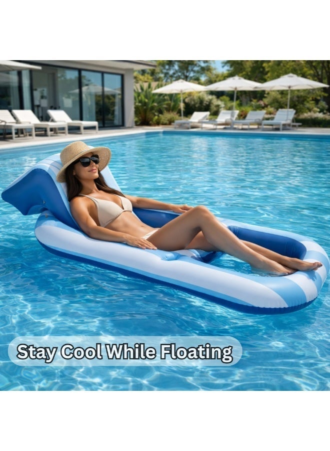 Adventure Lab Adult Inflatable Pool Float with Adjustable Headrest & Cup Holder – Luxury Pool Lounger Raft for Sunbathing, Heavy Duty Swimming Pool Float Chair for Beach, Lake & Summer Pool Relaxation - Image 2