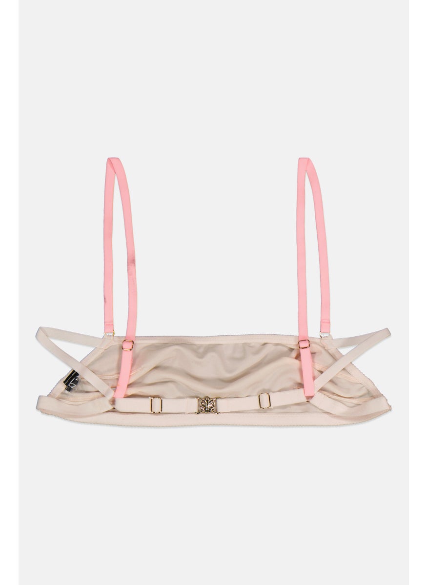 Etam Women Pain Non Padded Bra, Beige  - Image 2