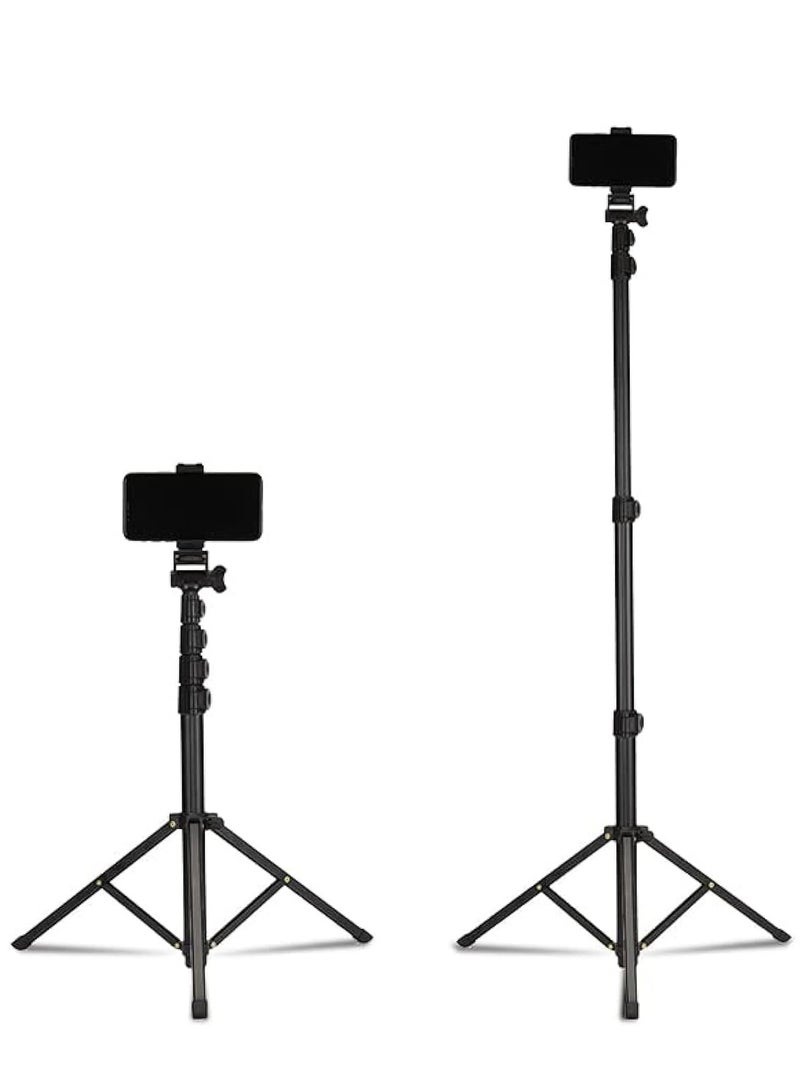 Jmary Jmary MT39 61inch Aluminum Extendable Cell Phone Tripod Stand with Selfie Stick Tripod and Phone Clip - Image 3