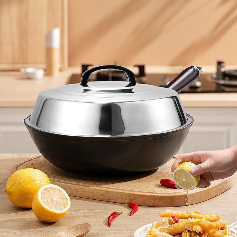 Universal Lid for Kitchen Pots, Durable Stainless Steel Pan Cover with Anti-hot Handle - Image 5