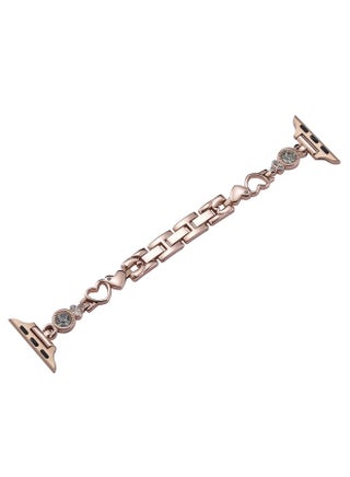 Replacement Strap For Apple Watch Series 4 44mm Diamond Hearts Metal Chain Watch Band Rose Gold - pzsku/ZC96CC4AF3418EFC7AE7DZ/45/_/1714875490/d242f556-7de3-4c45-9de5-01b038e813f2