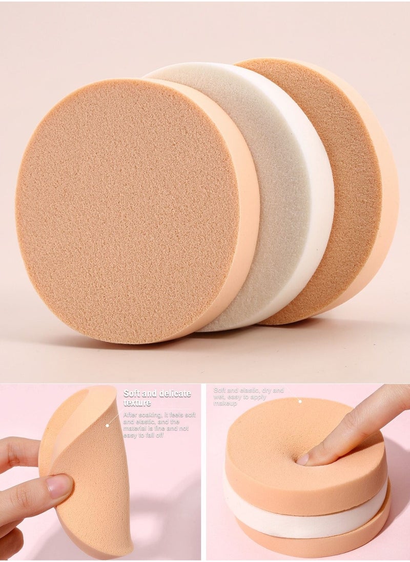 KHAJUL - 12-Piece Big Round Makeup Sponges Is Suitable for Eye Foundation, Blush Application, Forehead and Cheeks, Large Area of Makeup, Soft and Thick, Fast Makeup, Dry and Wet (Two Color) - Image 1