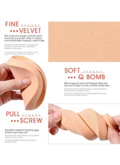 KHAJUL 12-Piece Big Round Makeup Sponges Is Suitable for Eye Foundation, Blush Application, Forehead and Cheeks, Large Area of Makeup, Soft and Thick, Fast Makeup, Dry and Wet (Two Color)  - Image 4