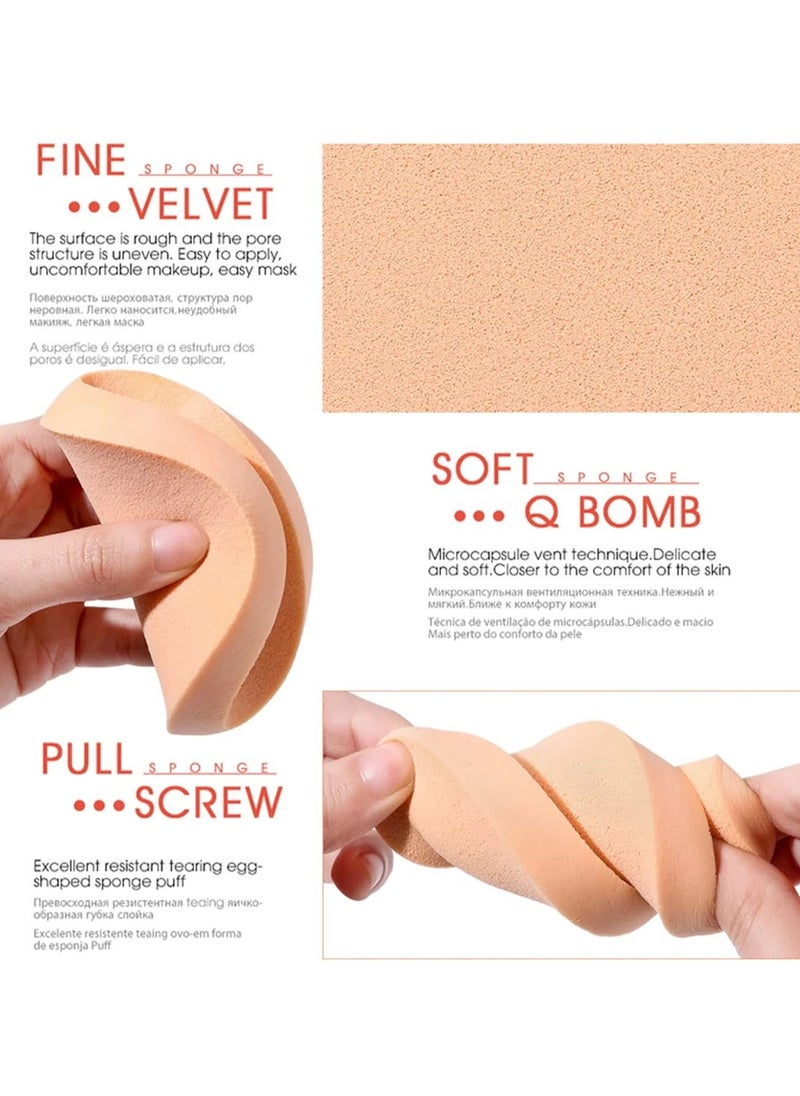 KHAJUL - 12-Piece Big Round Makeup Sponges Is Suitable for Eye Foundation, Blush Application, Forehead and Cheeks, Large Area of Makeup, Soft and Thick, Fast Makeup, Dry and Wet (Two Color) - Image 1
