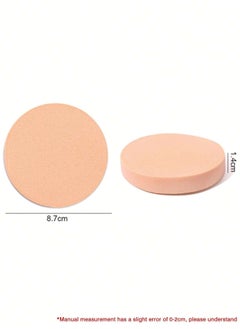 KHAJUL 12-Piece Big Round Makeup Sponges Is Suitable for Eye Foundation, Blush Application, Forehead and Cheeks, Large Area of Makeup, Soft and Thick, Fast Makeup, Dry and Wet (Two Color)  - Image 2