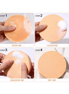 KHAJUL 12-Piece Big Round Makeup Sponges Is Suitable for Eye Foundation, Blush Application, Forehead and Cheeks, Large Area of Makeup, Soft and Thick, Fast Makeup, Dry and Wet (Two Color)  - Image 5