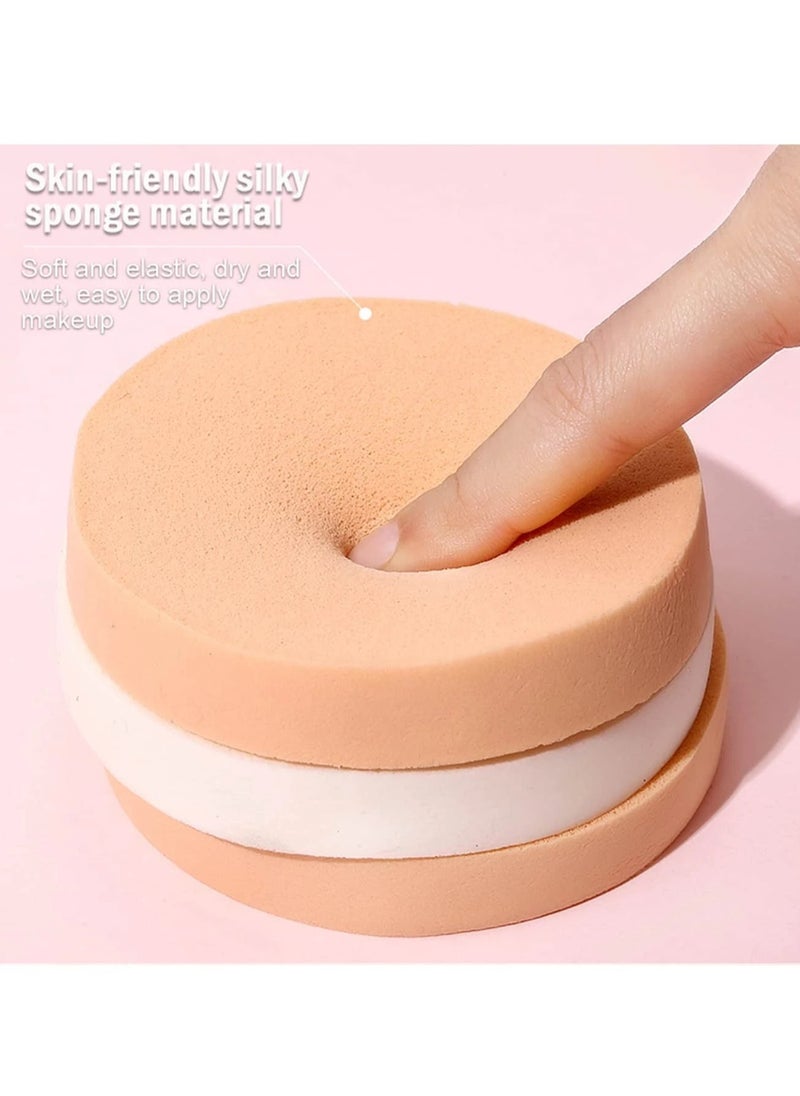 KHAJUL - 12-Piece Big Round Makeup Sponges Is Suitable for Eye Foundation, Blush Application, Forehead and Cheeks, Large Area of Makeup, Soft and Thick, Fast Makeup, Dry and Wet (Two Color) - Image 1