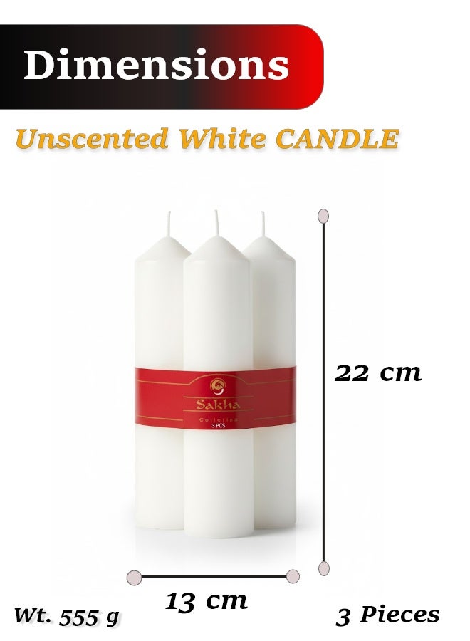 Feelings Pillar Candle 5X1.5Inch 3Pc - Image 2