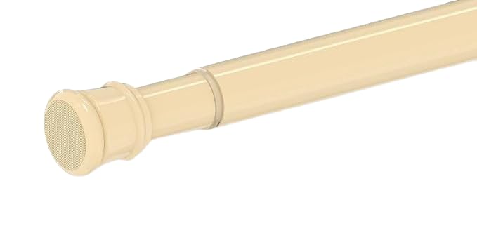 Home-Cloud Expandable Shower Curtain Rod, Extendable Room Divider without Drilling, Adjustable Shower Rod, Sturdy & Rust Resistant Rod (Beige Pack Of 1, Extendable- 70 to 120 Cm) - Image 1