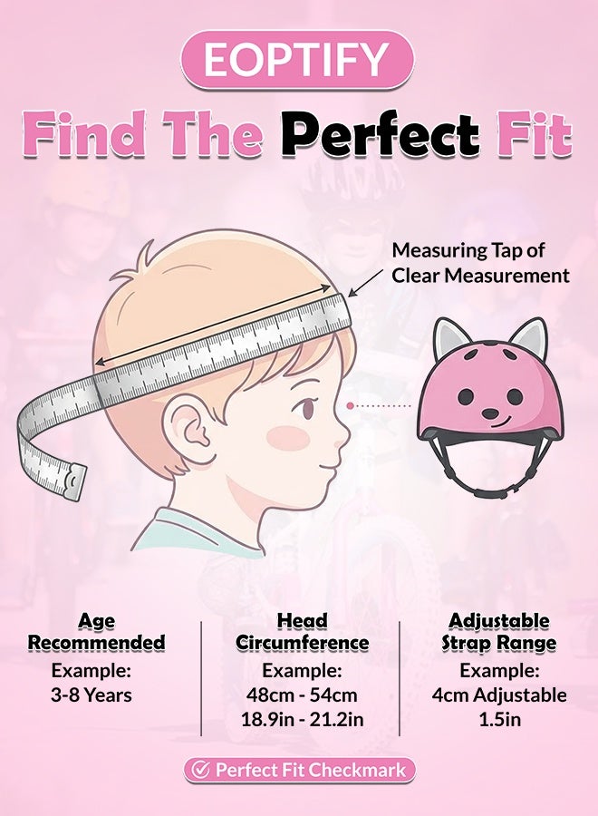 Eoptify Kids Bike Helmet (PINK) - Image 3