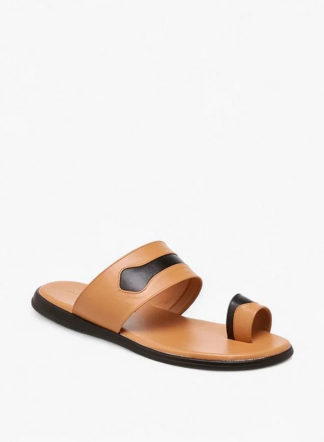 Men Colourblock Toe Loop Detail Arabic Sandals